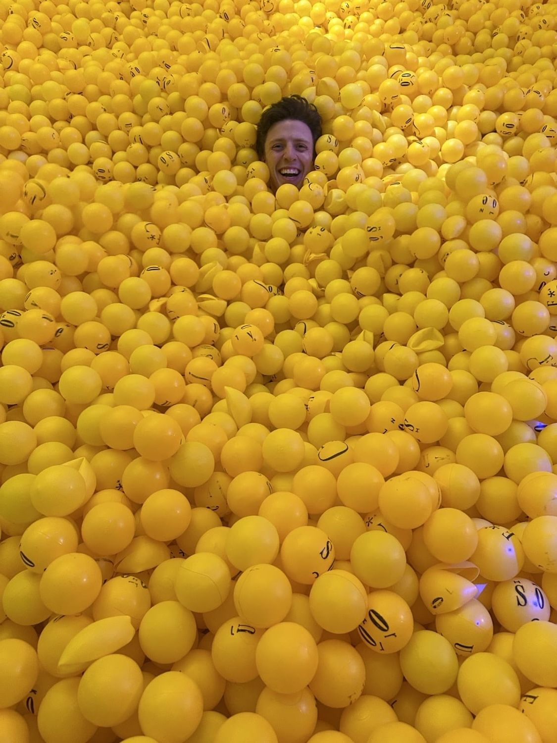 Kurt in a ball pit
