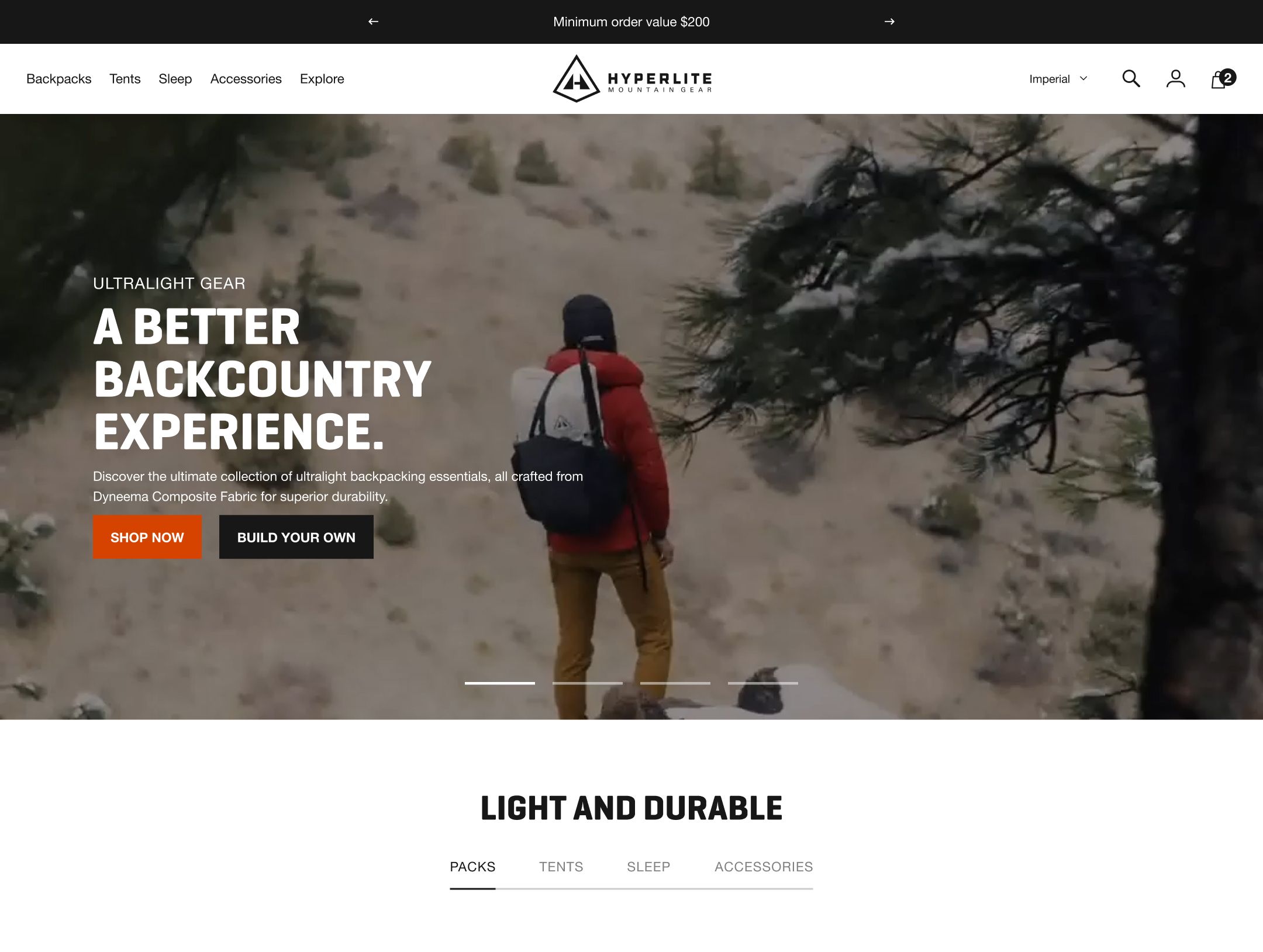 Hyperlite website design desktop