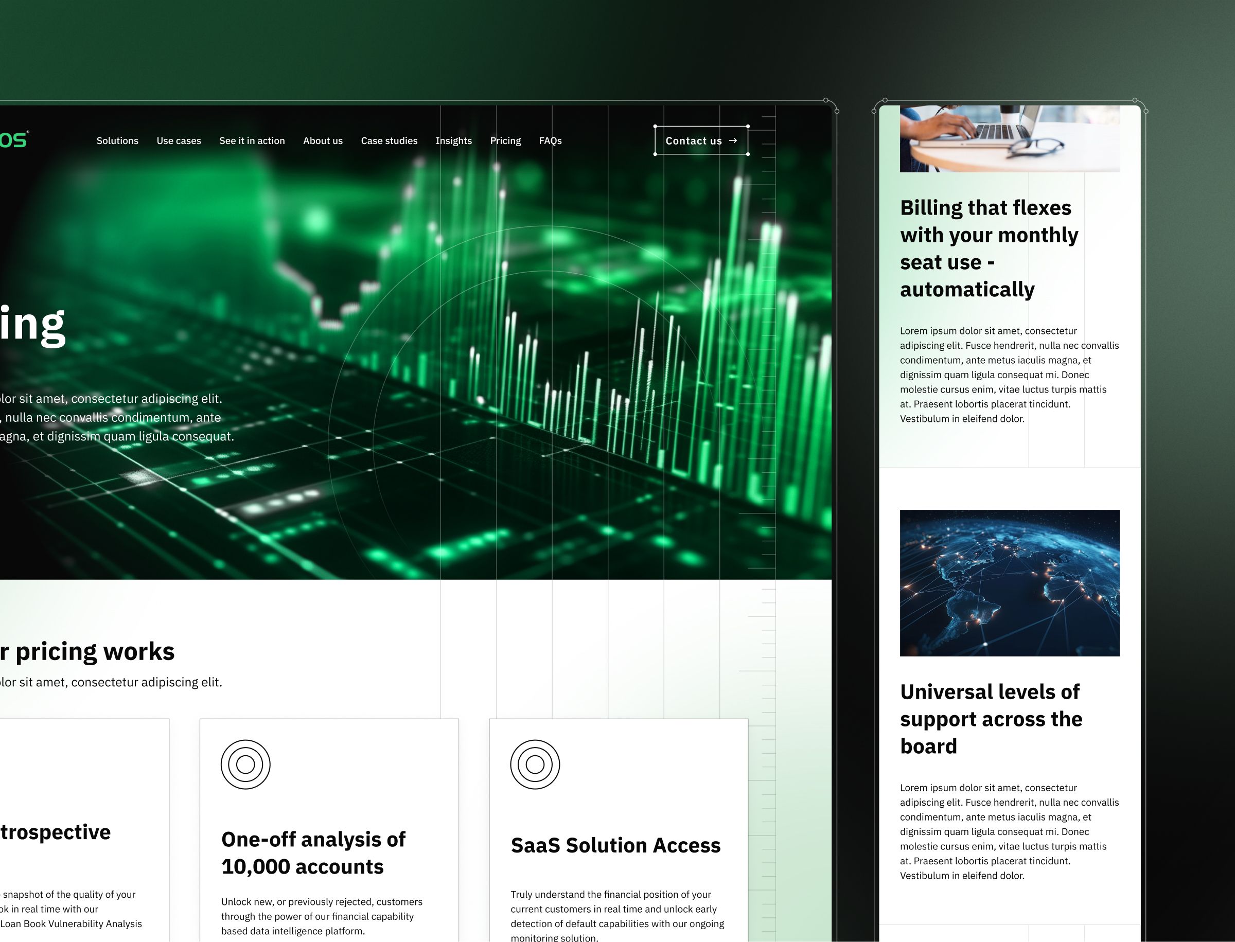 Finexos website design