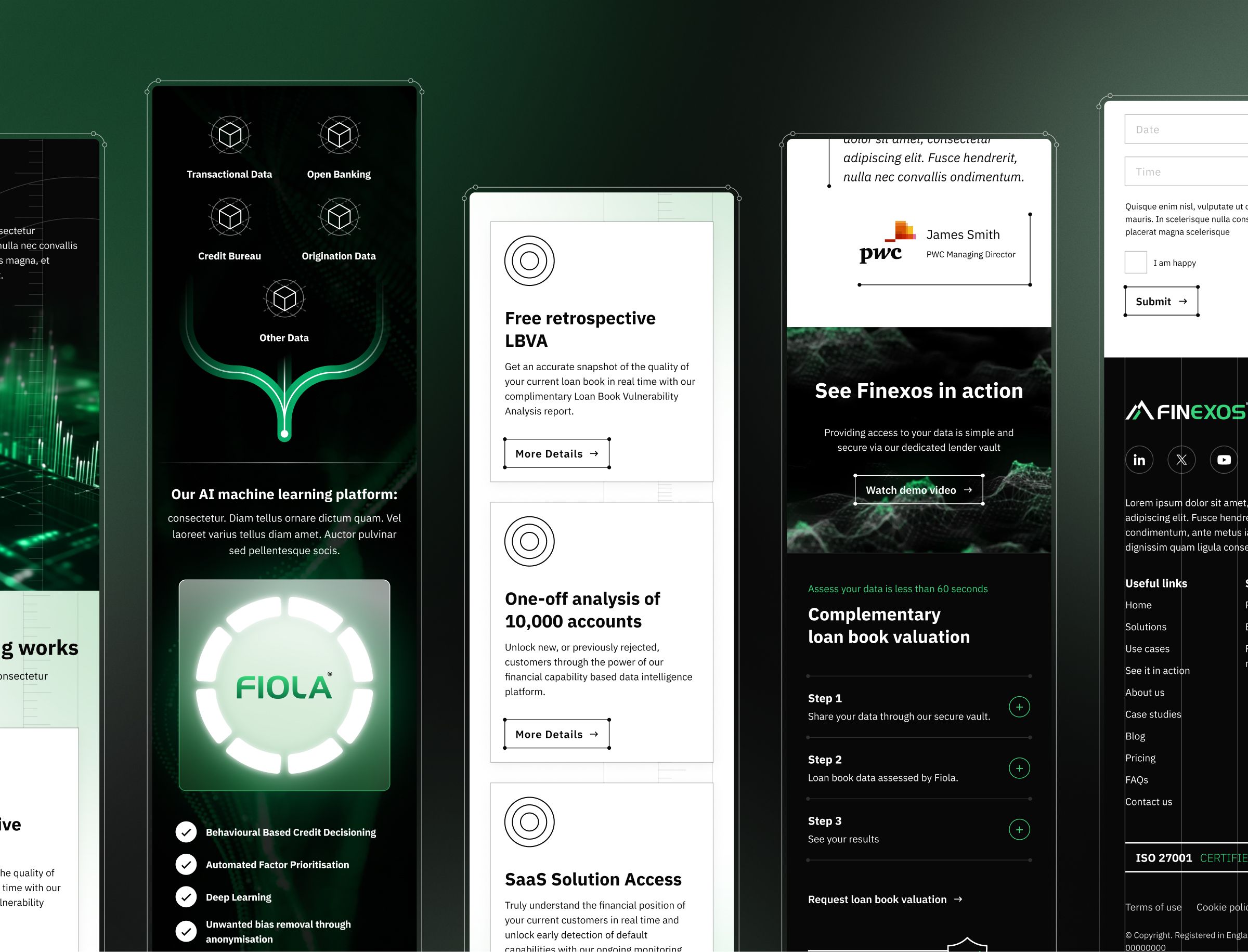 Finexos website design