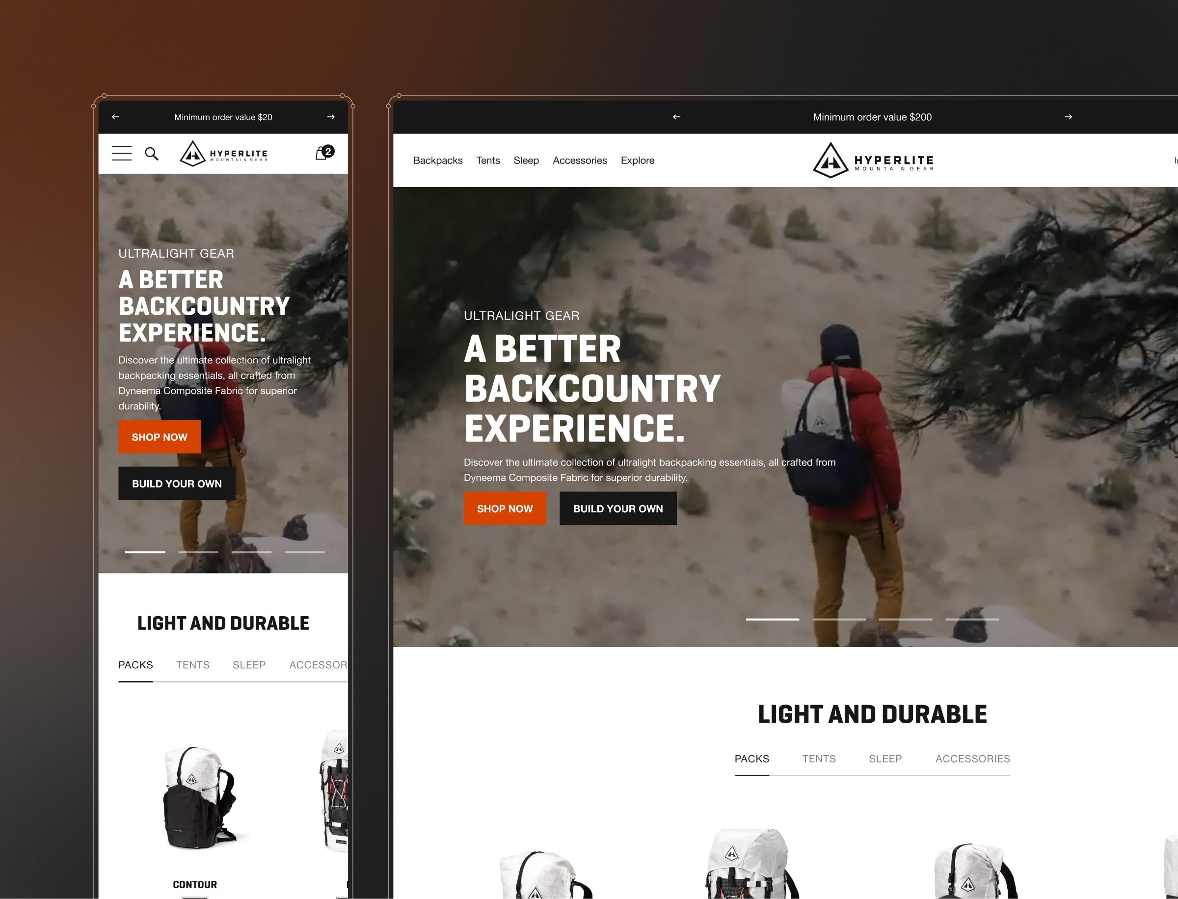Hyperlite website designs