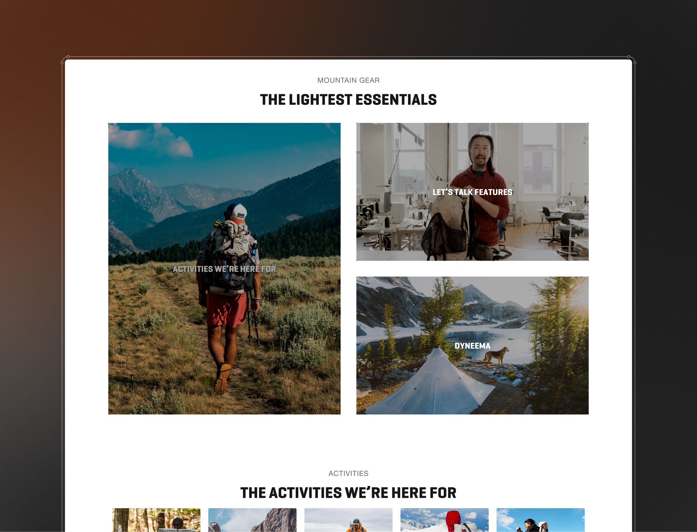 Hyperlite home page design