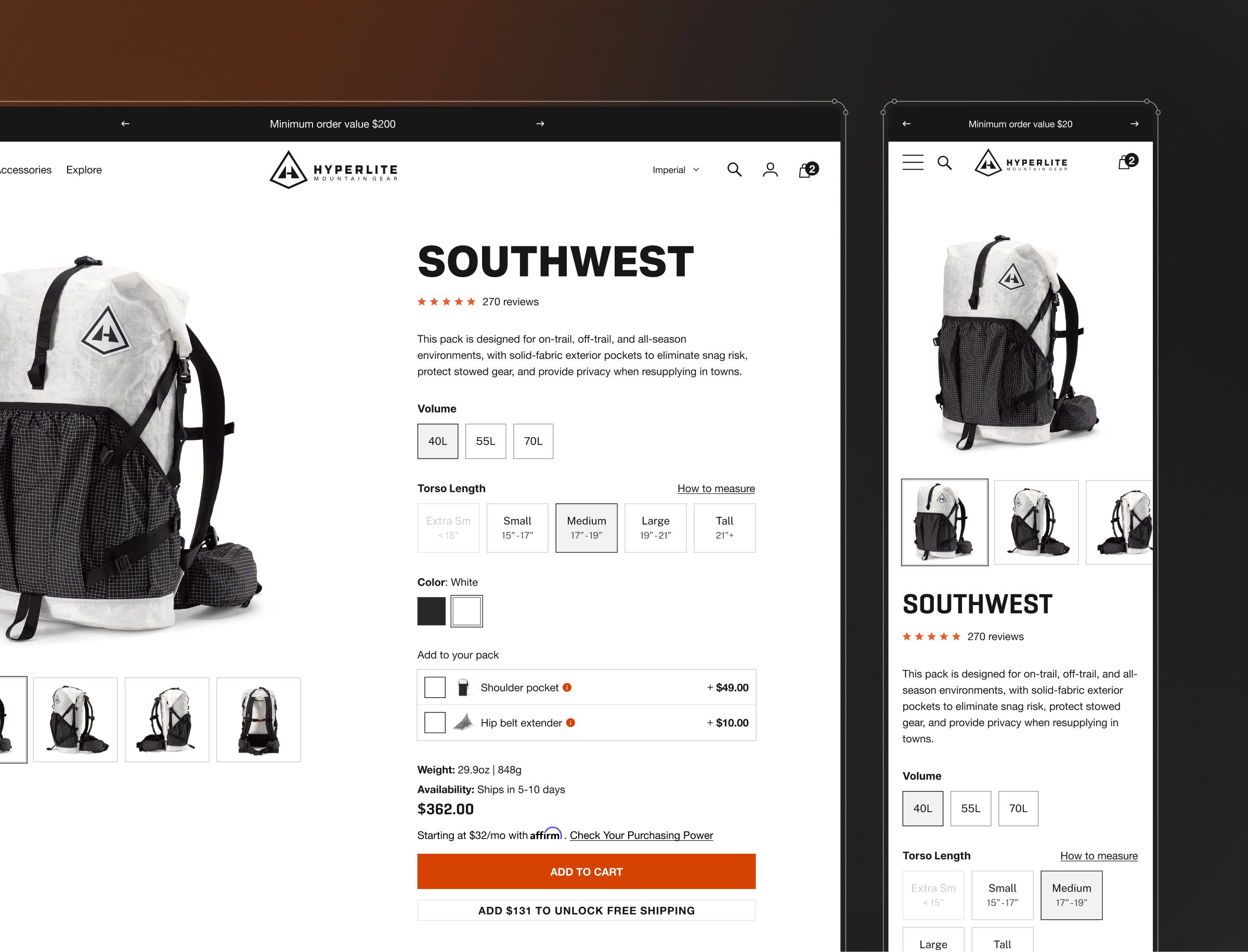 Hyperlite product page
