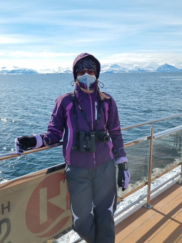 Sarah in the arctic.