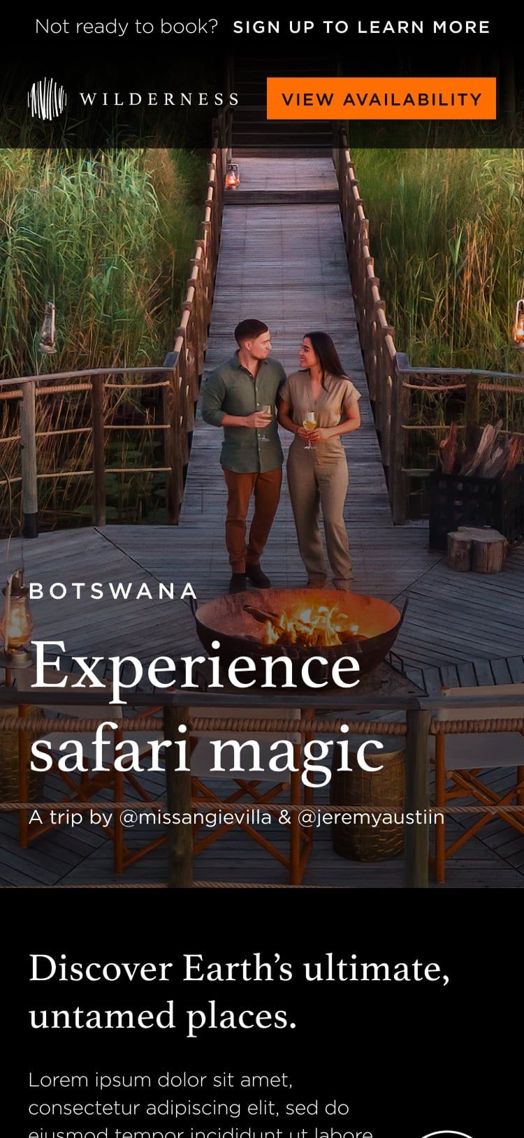 Simpson Travel Website design.